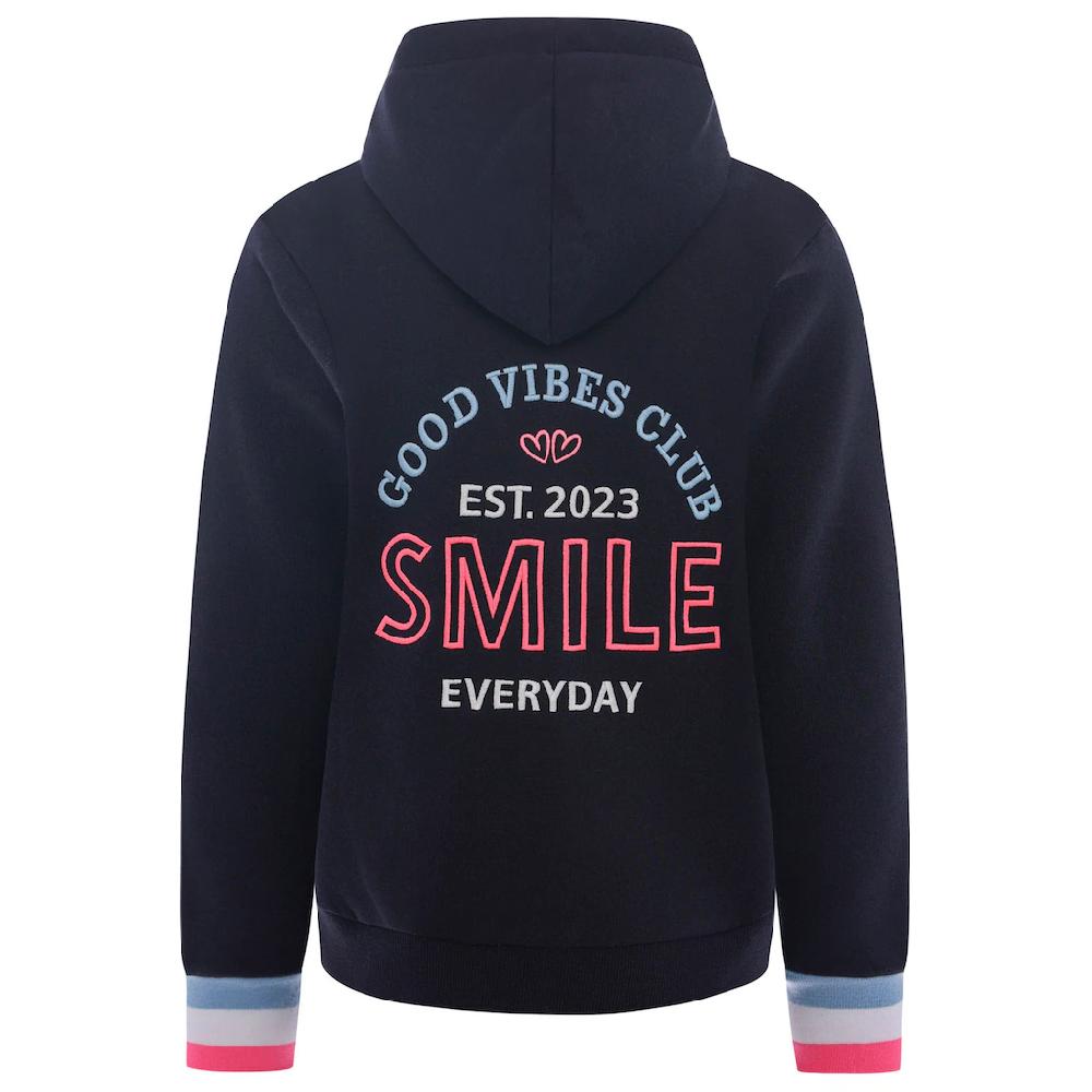 Zwillingsherz Sweatjacke Mit Kapuze Backprint Detailprint Vorne