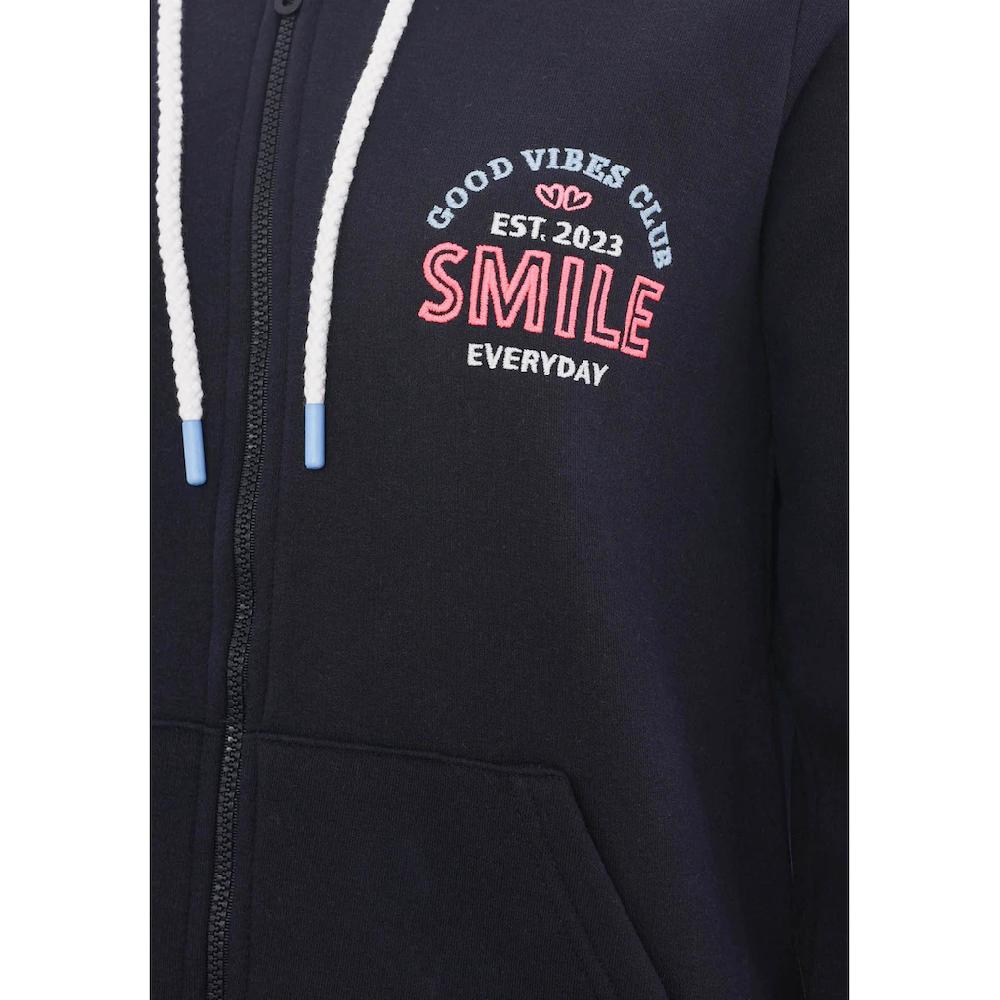 Zwillingsherz Sweatjacke Mit Kapuze Backprint Detailprint Vorne