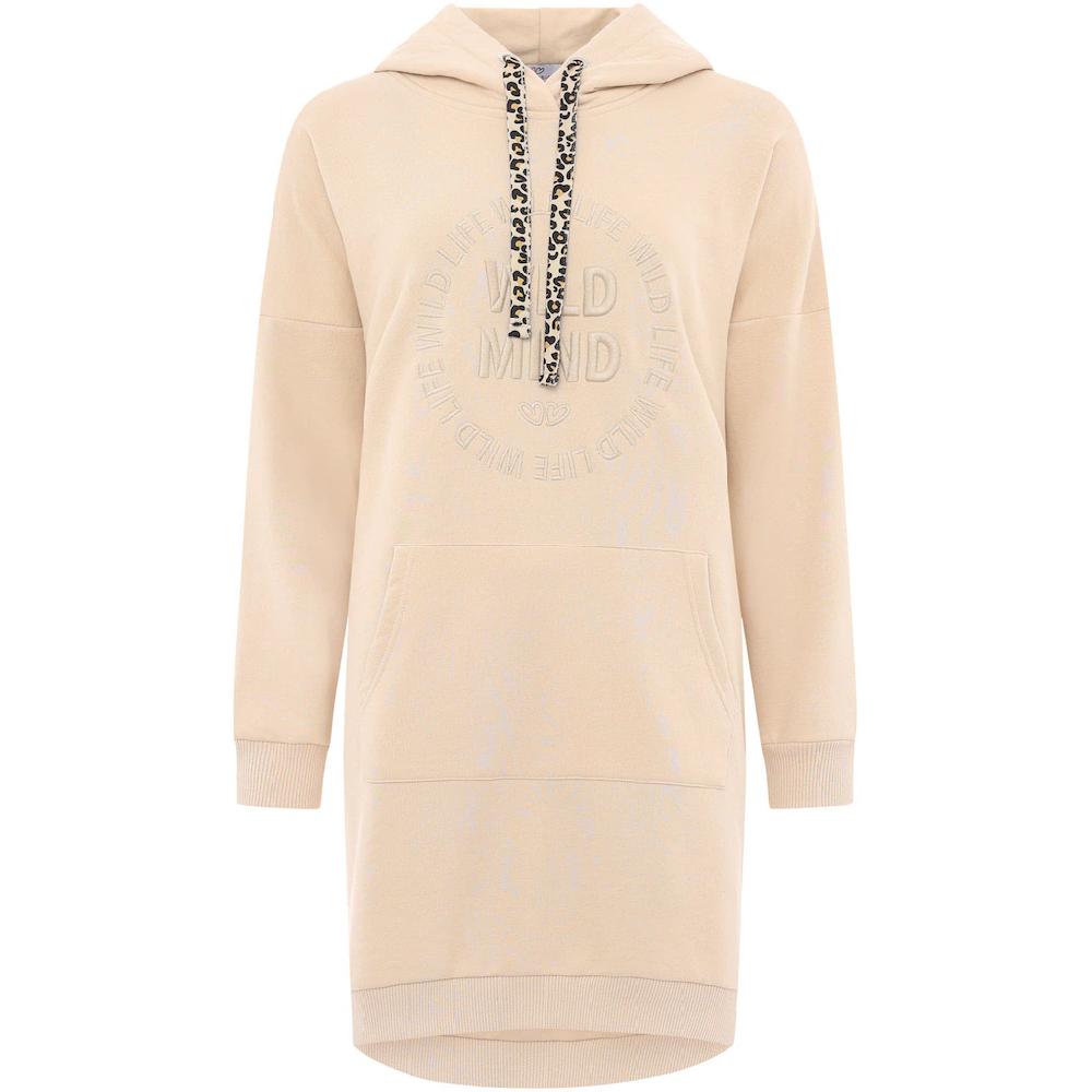 Zwillingsherz Sweatkleid »"Wild Vibes"« mit praktischen Fronttaschen und Leo-Kordel
