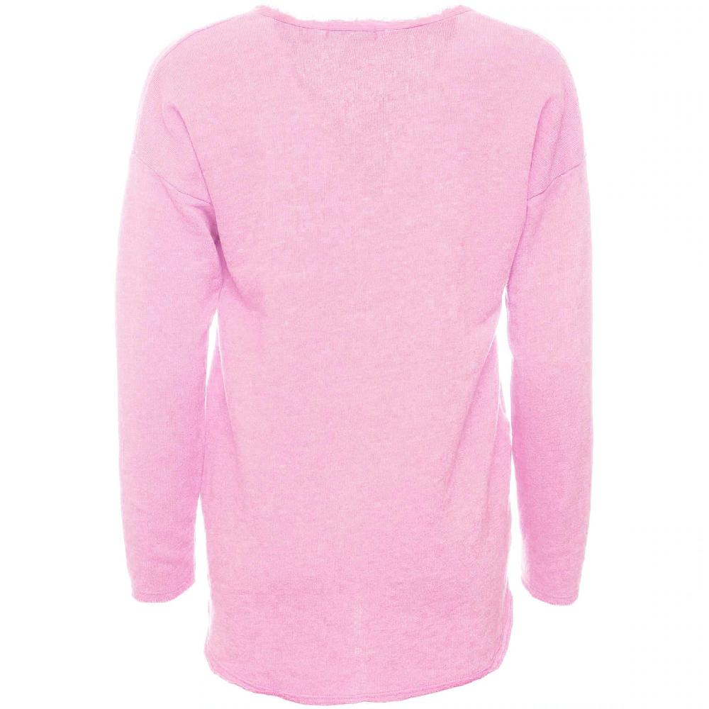 Zwillingsherz Sweatshirt Mit Ausgefranstem V-Ausschnitt Im Vintage Look