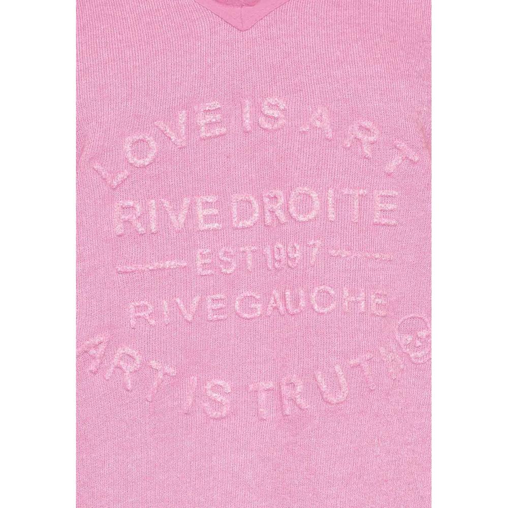 Zwillingsherz Sweatshirt Mit Ausgefranstem V-Ausschnitt Im Vintage Look