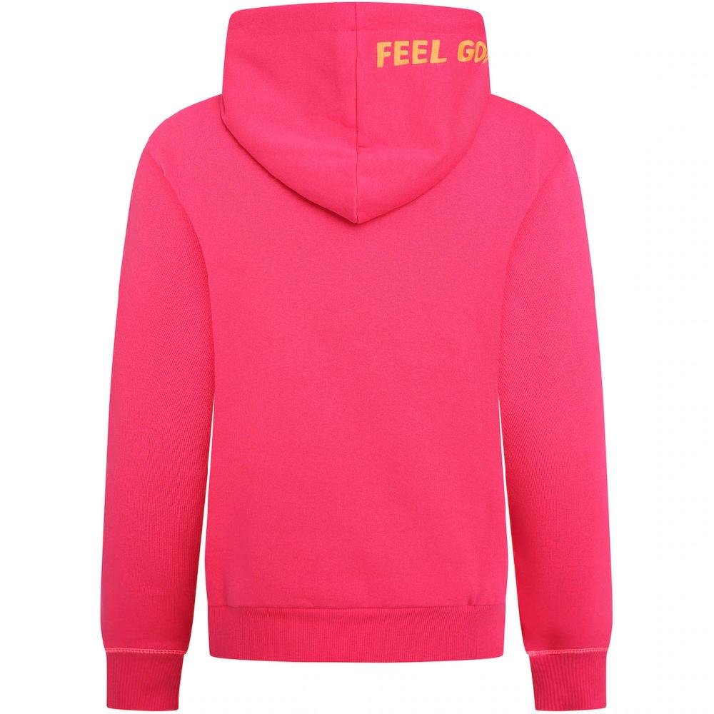 Zwillingsherz Sweatshirt Mit "Happy"-Aufstick Und "Feel Good"-Schriftzug Auf Der Kapuze