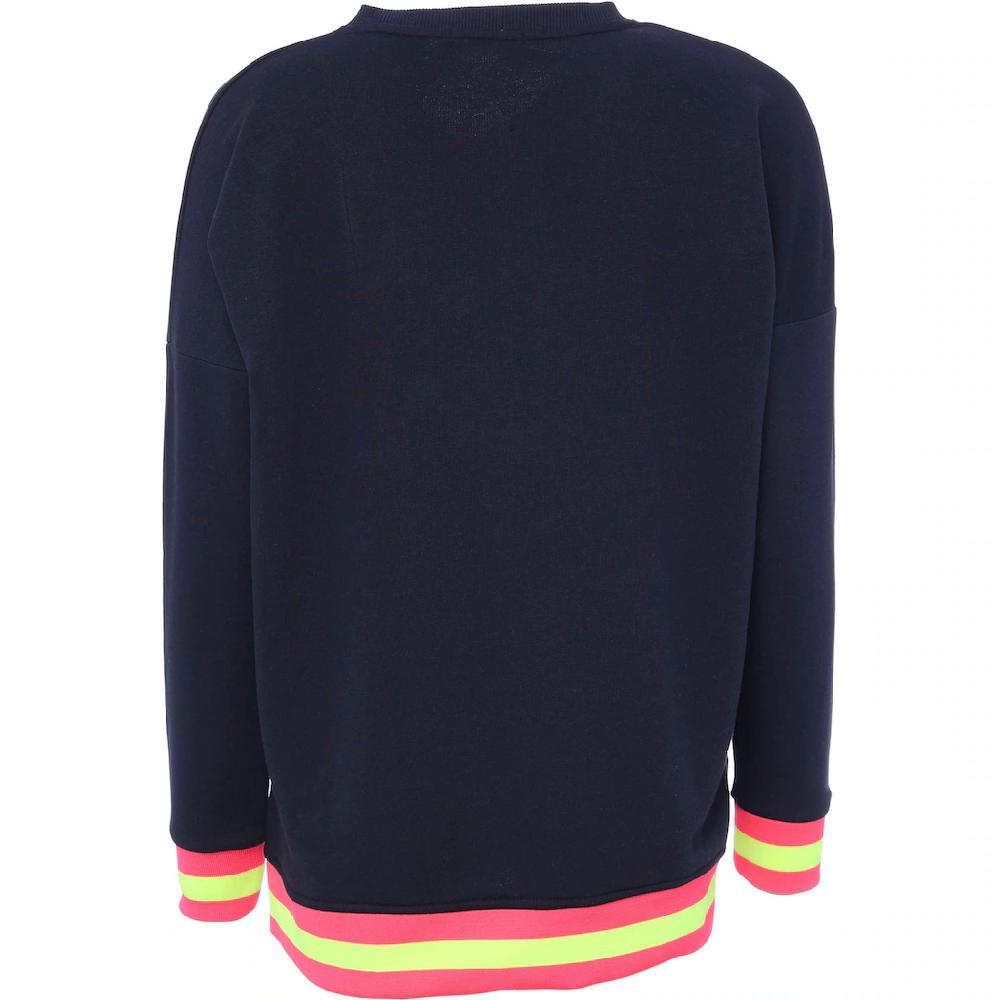 Zwillingsherz Sweatshirt Mit Kontrastbündchen Und Schriftzug