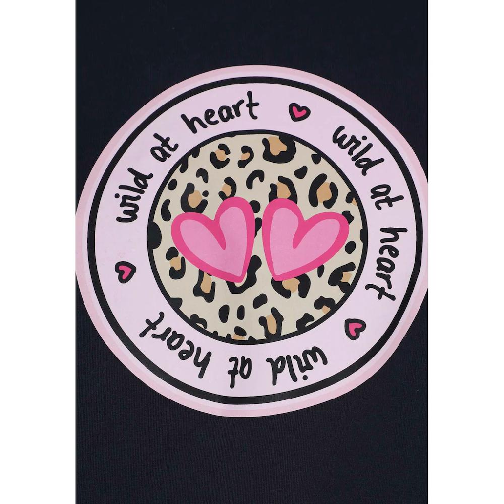 Zwillingsherz Sweatshirt Mit "Wild At Heart"- Druck Und Gestickten Details