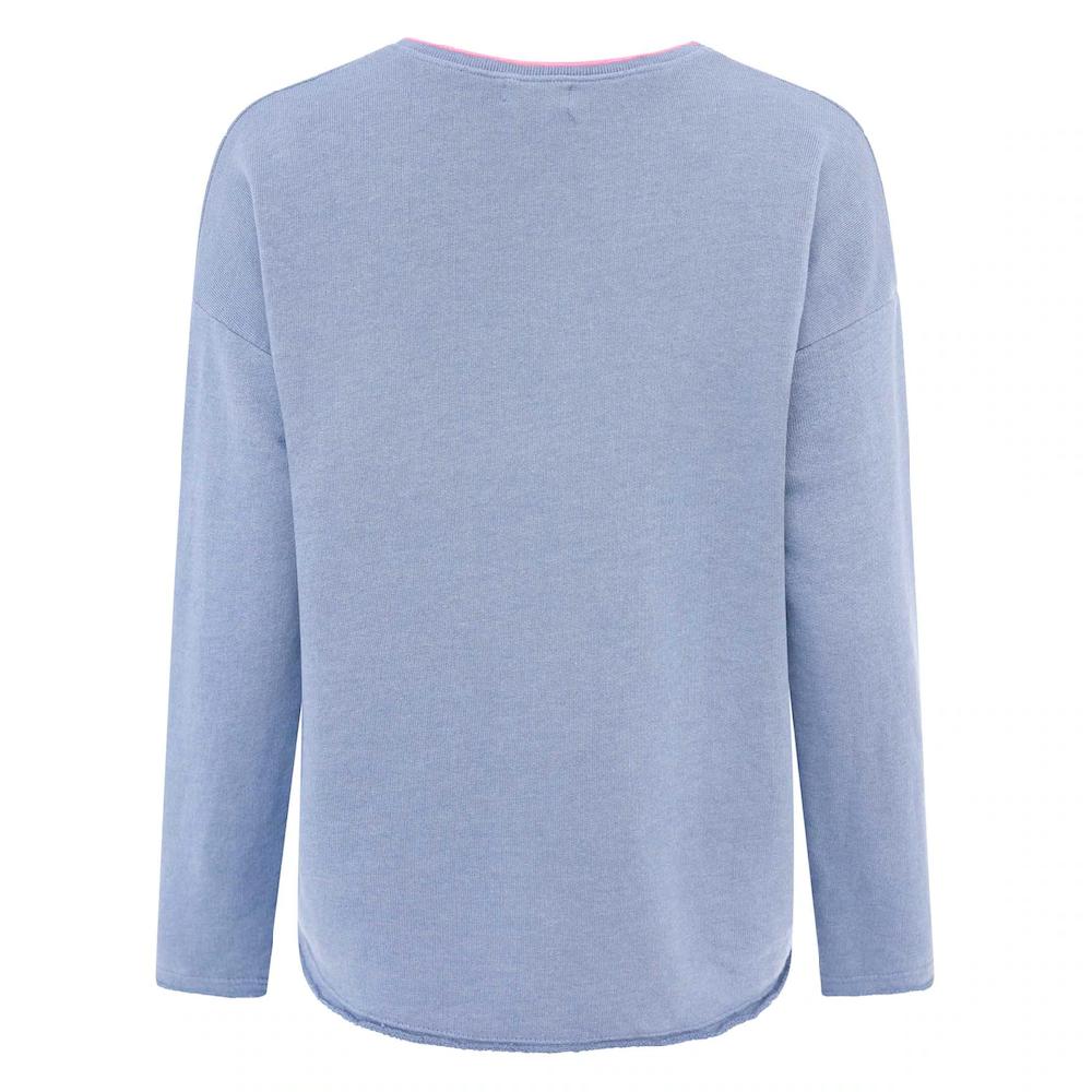 Zwillingsherz Sweatshirt »Positive Mind« Mit Kontrastnaht In Neonfarbe