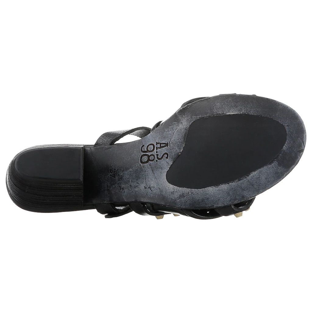 A.S.98 Pantolette »ALIS« Sommerschuh Schlappen Mit Coolen Cut Outs Und Nieten