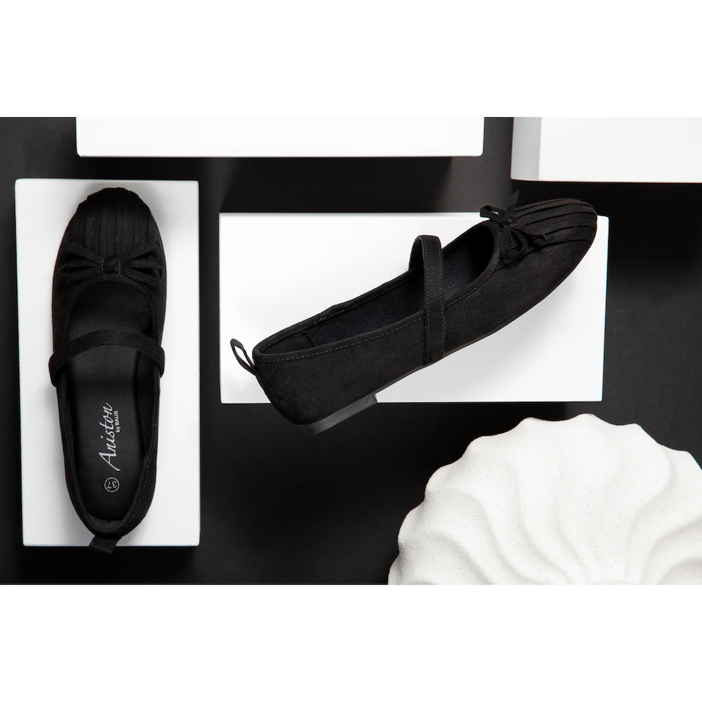 Aniston SHOES Ballerina Riemchenballerina Schlupfschuh Loafer Slipper - NEUE KOLLEKTION