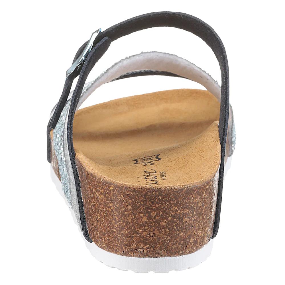 Aniston SHOES Keilpantolette Sommerschuh Strandschuh Hausschuh Glitter - NEUE KOLLEKTION