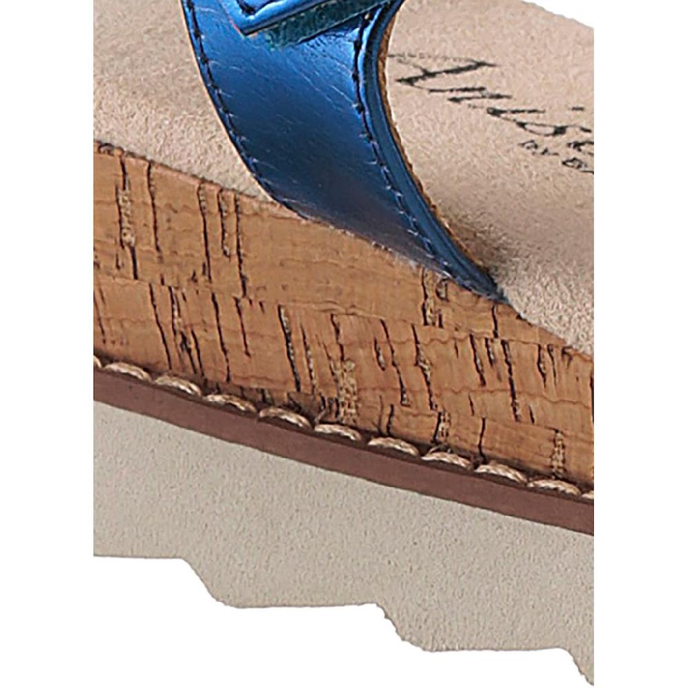 Aniston SHOES Keilsandalette Sandale Sommerschuh Klettschuh Metallic-Optik - NEUE KOLLEKTION