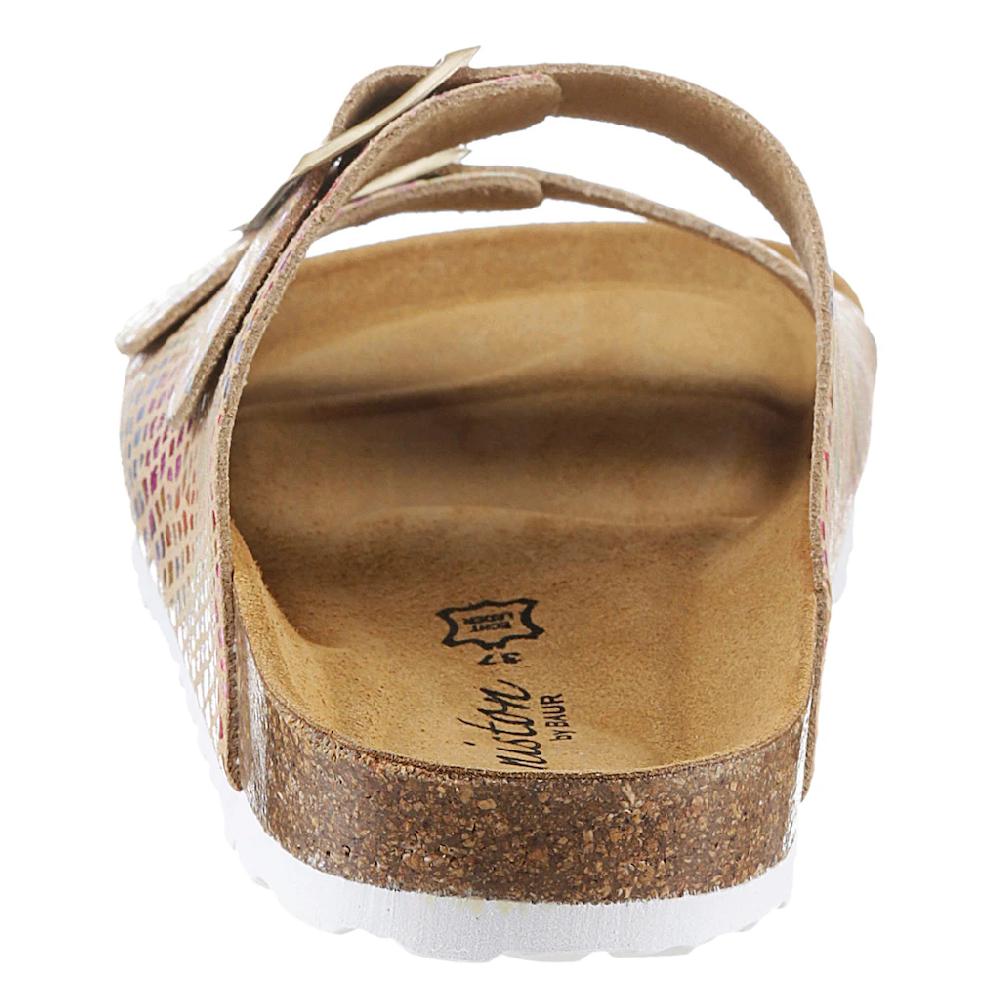 Aniston SHOES Pantolette Basic Sommerschuh Schlappen Mit Schimmerndem Muster