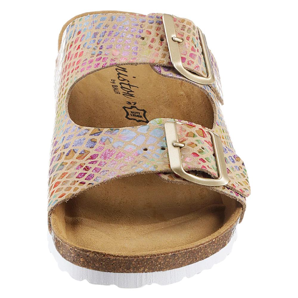 Aniston SHOES Pantolette Basic Sommerschuh Schlappen Mit Schimmerndem Muster