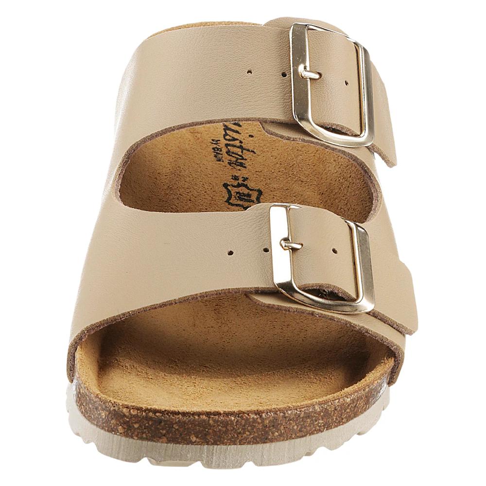 Aniston SHOES Pantolette Basic Sommerschuh Schlappen Mit Schnallenverschlüssen