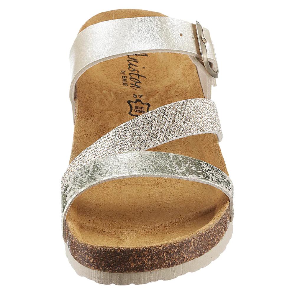 Aniston SHOES Pantolette Keilabsatz Sommerschuh Schlappen Mit Schnallenverschluss