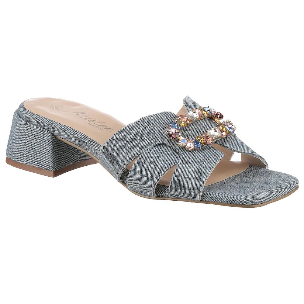 Aniston SHOES Pantolette Sommerschuh Festtagsschuh Blockabsatz - NEUE KOLLEKTION