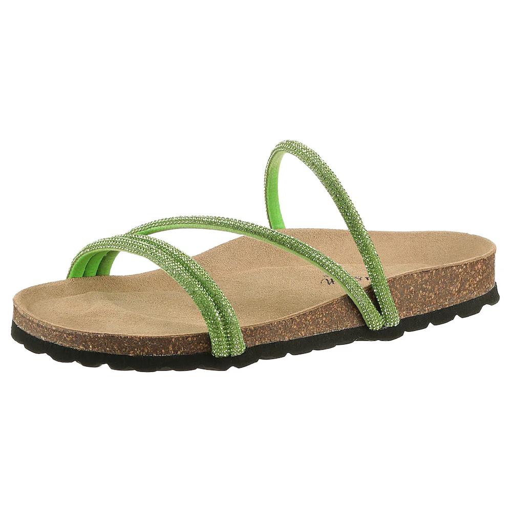 Aniston SHOES Pantolette Sommerschuh Strandschuh Glitzersteine - NEUE KOLLEKTION