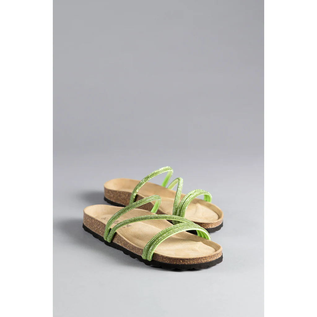 Aniston SHOES Pantolette Sommerschuh Strandschuh Glitzersteine - NEUE KOLLEKTION