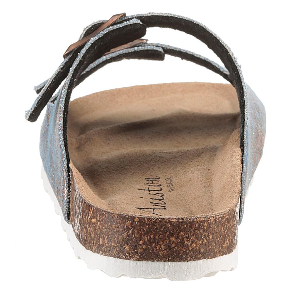 Aniston SHOES Pantolette Sommerschuh Strandschuh Urlaubschuh Metallic - NEUE KOLLEKTION