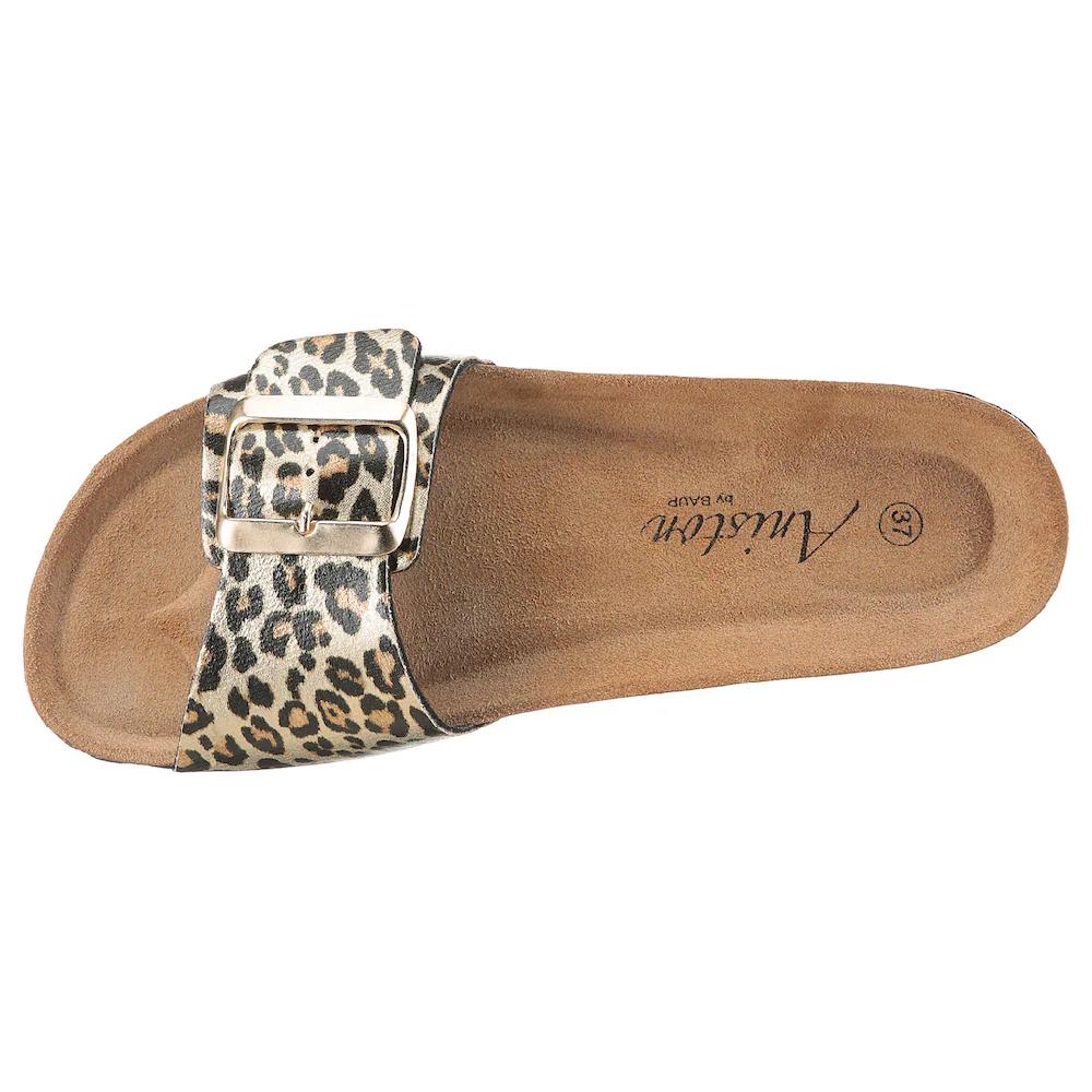 Aniston SHOES Pantolette Strandschuh Sommerschuh Urlaubschuh Leo - NEUE KOLLEKTION