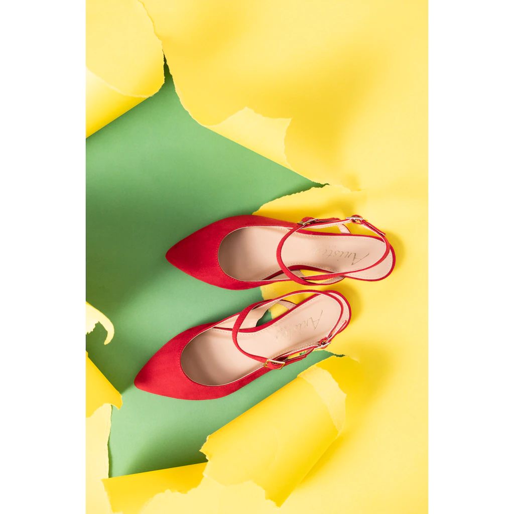 Aniston SHOES Slingpumps Flat Sommerschuh Riemchensandale - Neue KOLLEKTION Bestellen