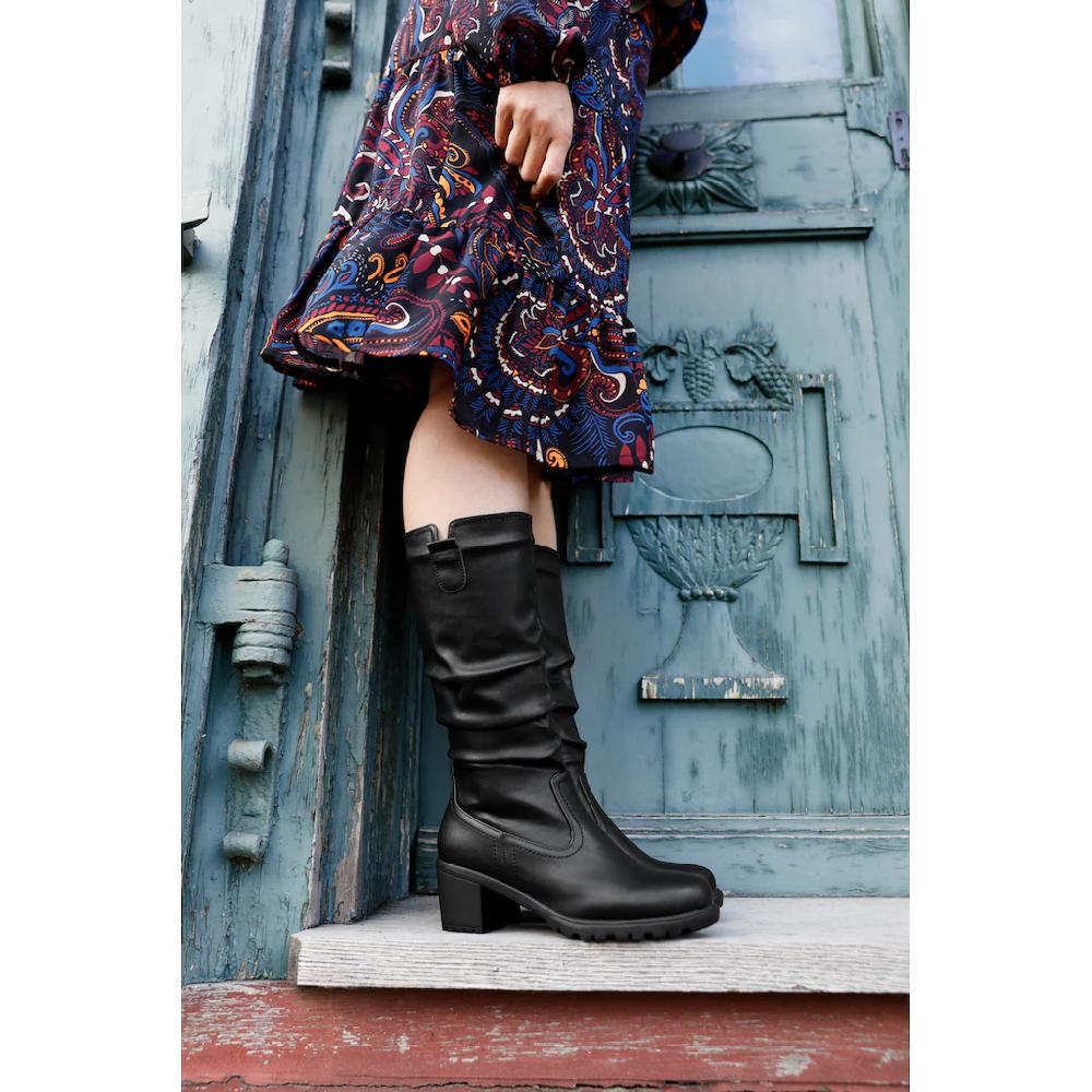 Aniston SHOES Stiefel Mit Slouchy Schaft Mit Raffungen - NEUE KOLLEKTION Bestellen
