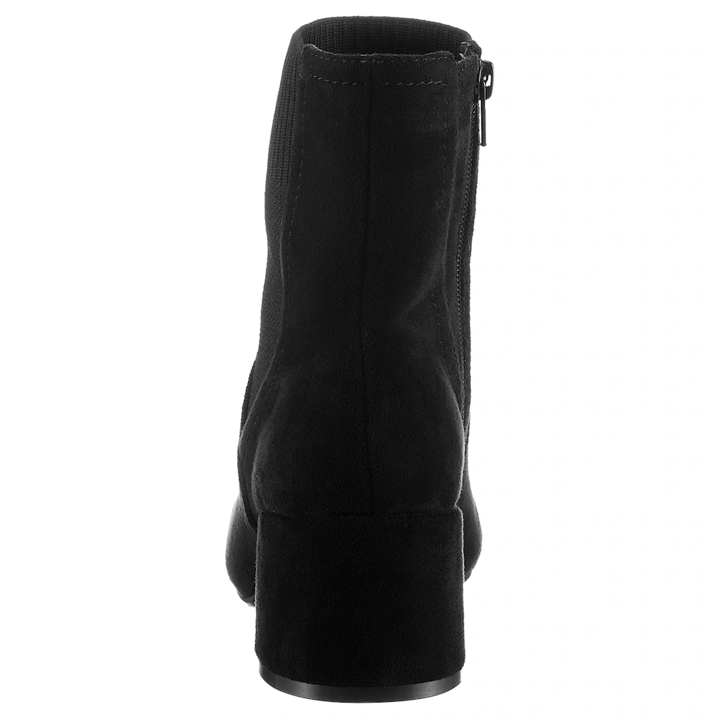 Aniston SHOES Stiefelette Blockabsatz Karreeform Mit Strick-Einsatz - NEUE KOLLEKTION ▷ Für