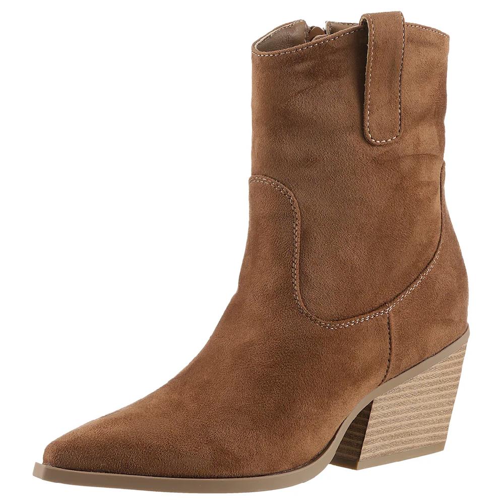 Aniston SHOES Westernstiefelette Cowboystiefelette Schlupfboots in schmaler Form - NEUE KOLLEKTION online bestellen