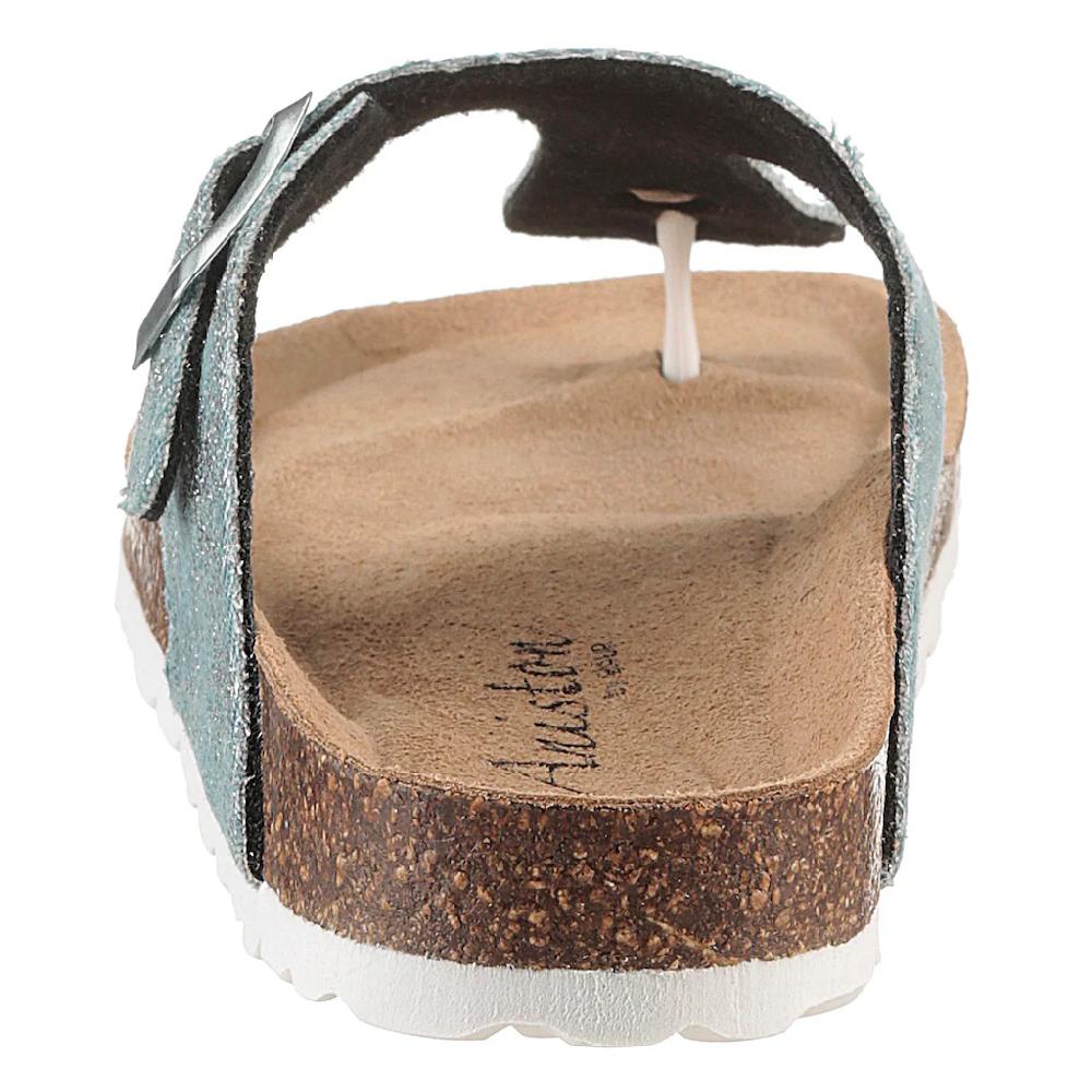 Aniston SHOES Zehentrenner Strandschuh Sommerschuh Urlaubschuh Metallic - NEUE KOLLEKTION