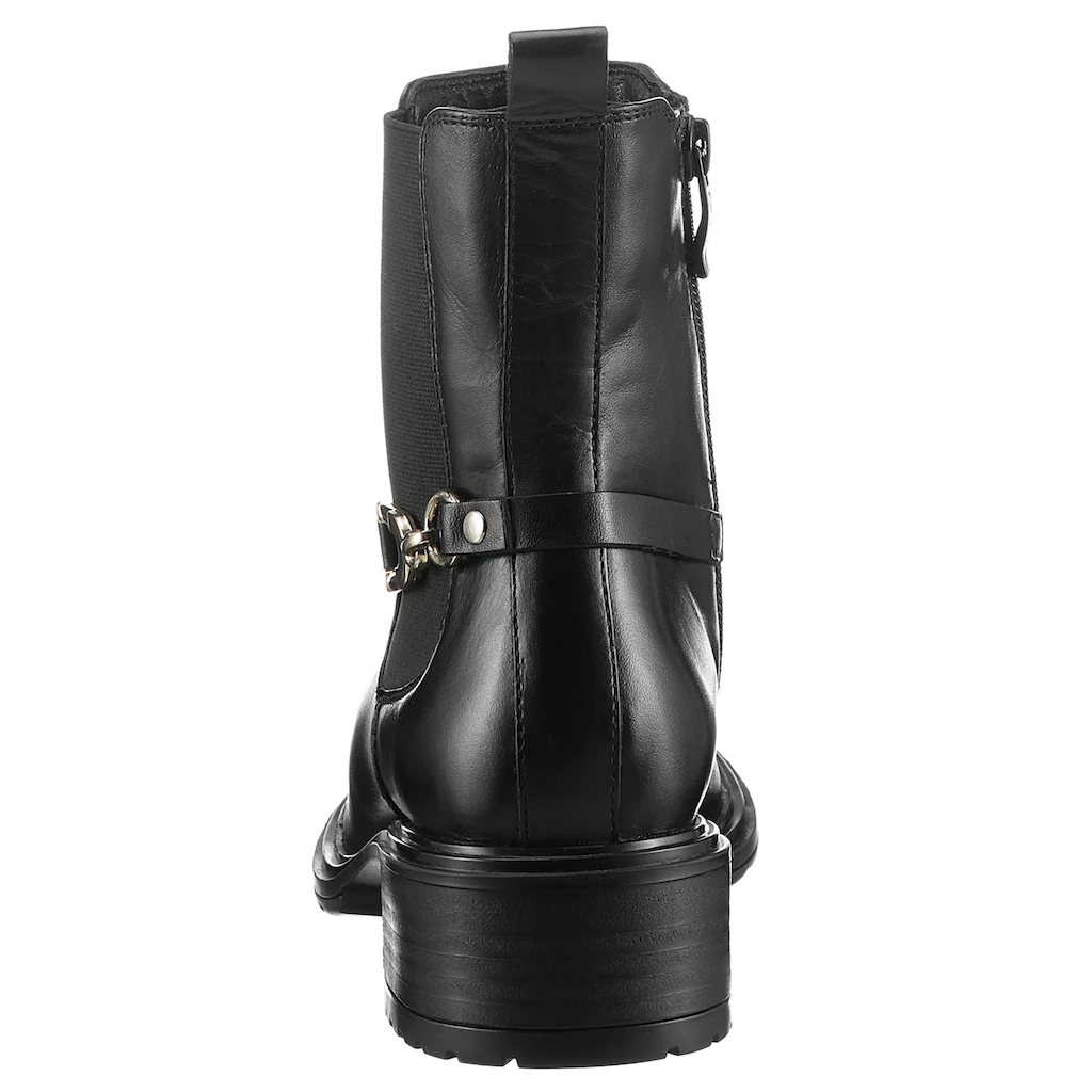 Ara Chelseaboots »PARKER« Stiefelette Blockabsatz In Bequemer Schuhweite G = Weit
