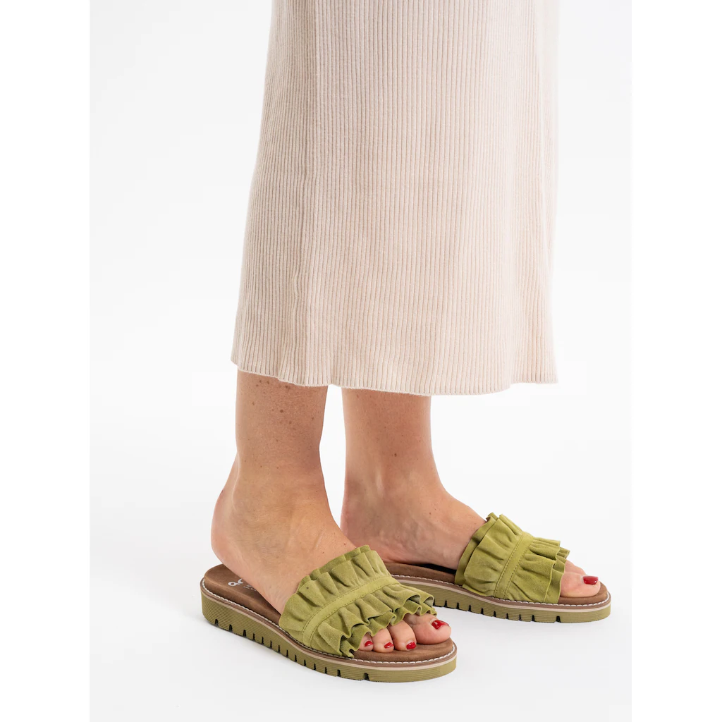 Ara Pantolette »KENT« Slides Flats Sandale Mit Geraffter Bandage