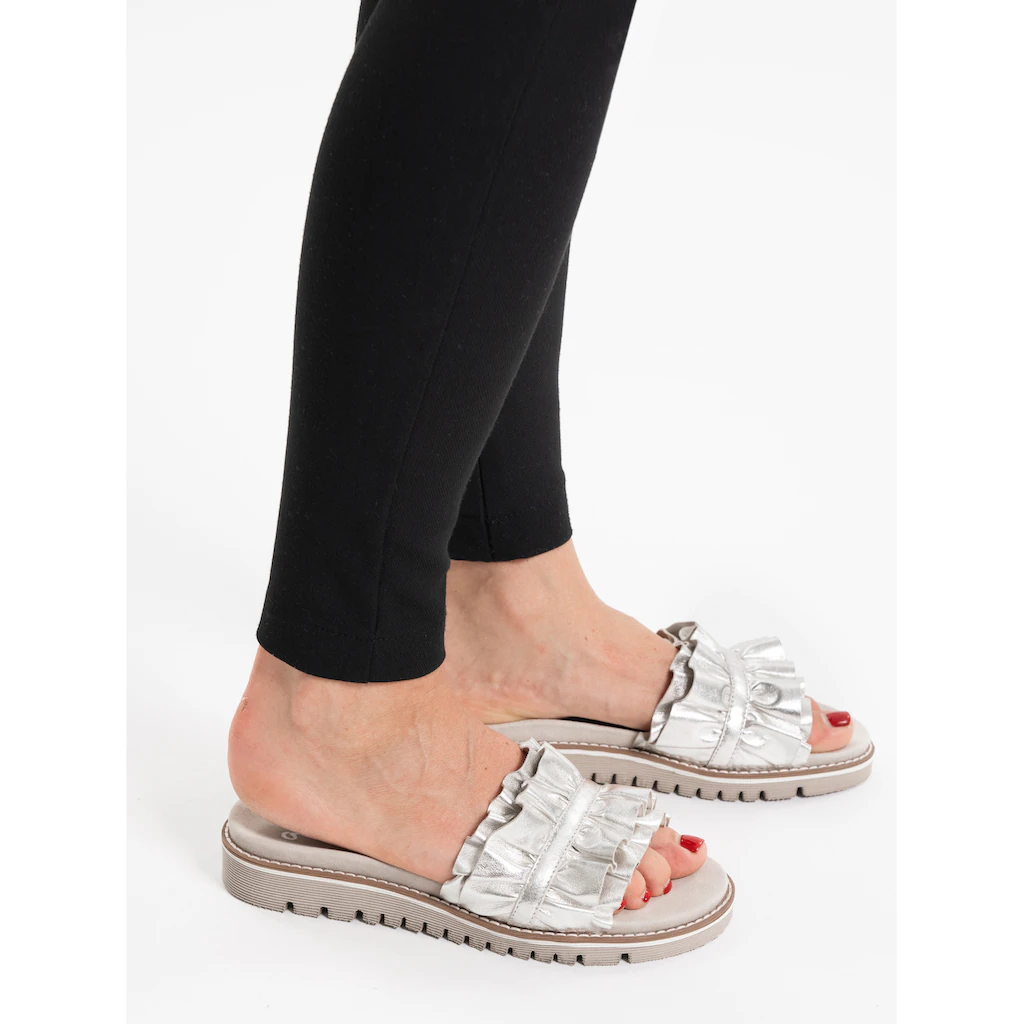 Ara Pantolette »KENT« Slides Flats Sandale Mit Geraffter Bandage