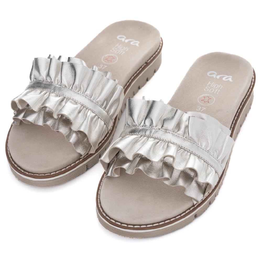 Ara Pantolette »KENT« Slides Flats Sandale mit geraffter Bandage