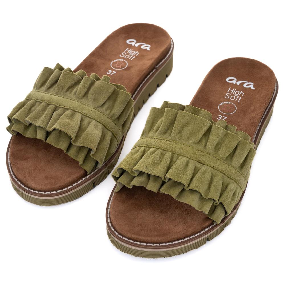 Ara Pantolette »KENT« Slides Flats Sandale mit geraffter Bandage