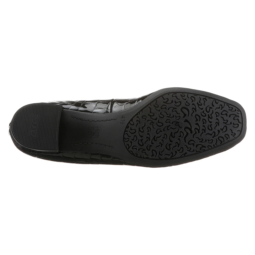 Ara Pumps »GRAZ« Abendschuh Festtagsschuh Blockabsatz Mit Reptilprägung ▷ Für