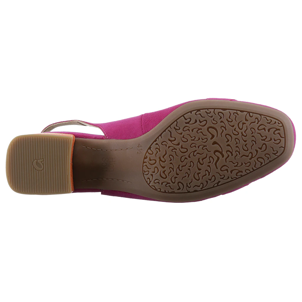 Ara Slingpumps »GRAZ« Abendschuh Sommerschuh Blockabsatz In Abgerundeter Form ▷ Für