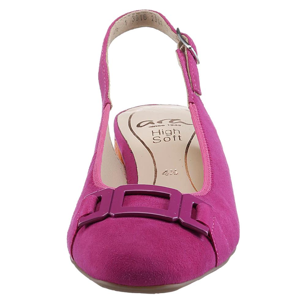 Ara Slingpumps »GRAZ« Abendschuh Sommerschuh Blockabsatz In Abgerundeter Form ▷ Für