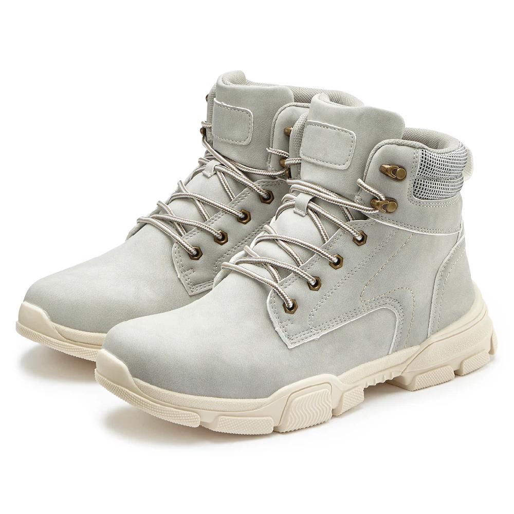 AUTHENTIC LE JOGGER Schnürboots Schnürstiefelette Wanderschuhe Outdoorstiefel mit Profilsohle VEGAN kaufen