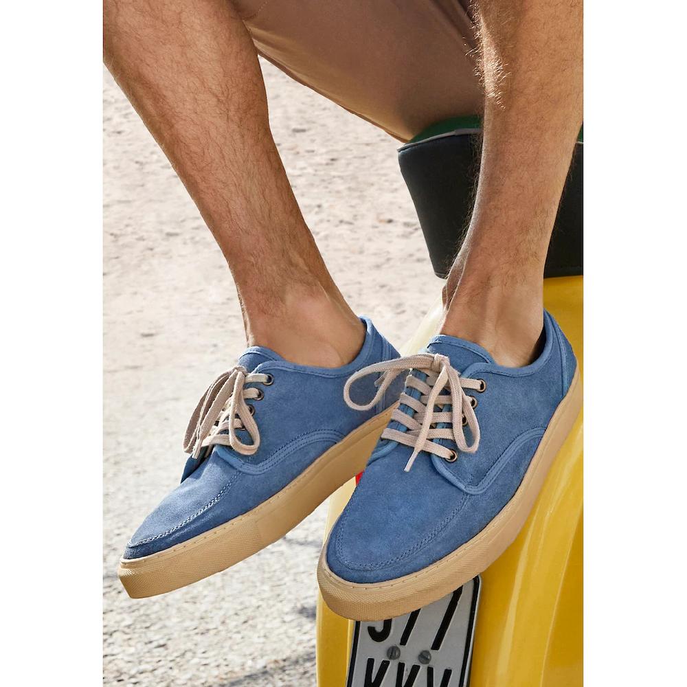 AUTHENTIC LE JOGGER Schnürschuh Sneaker Schnürhalbschuh Freizeitschuh Weiches Leder Und Baumwolle ▷ Für