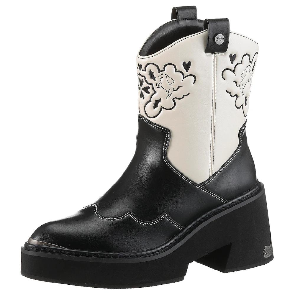 Buffalo Cowboy Stiefelette »BULL BOOT VEGAN« Westernstiefelette Cowboy Boots Schlupfboots mit Stickerei ▷ für