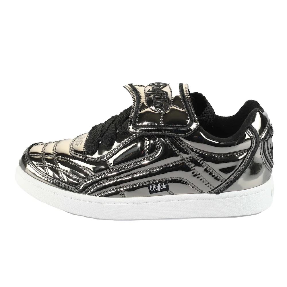 Buffalo Plateausneaker »LIBERTY SOCCER vegan« Schnürschuh Halbschuh Freizeitsneaker in Metallic-Optik bestellen