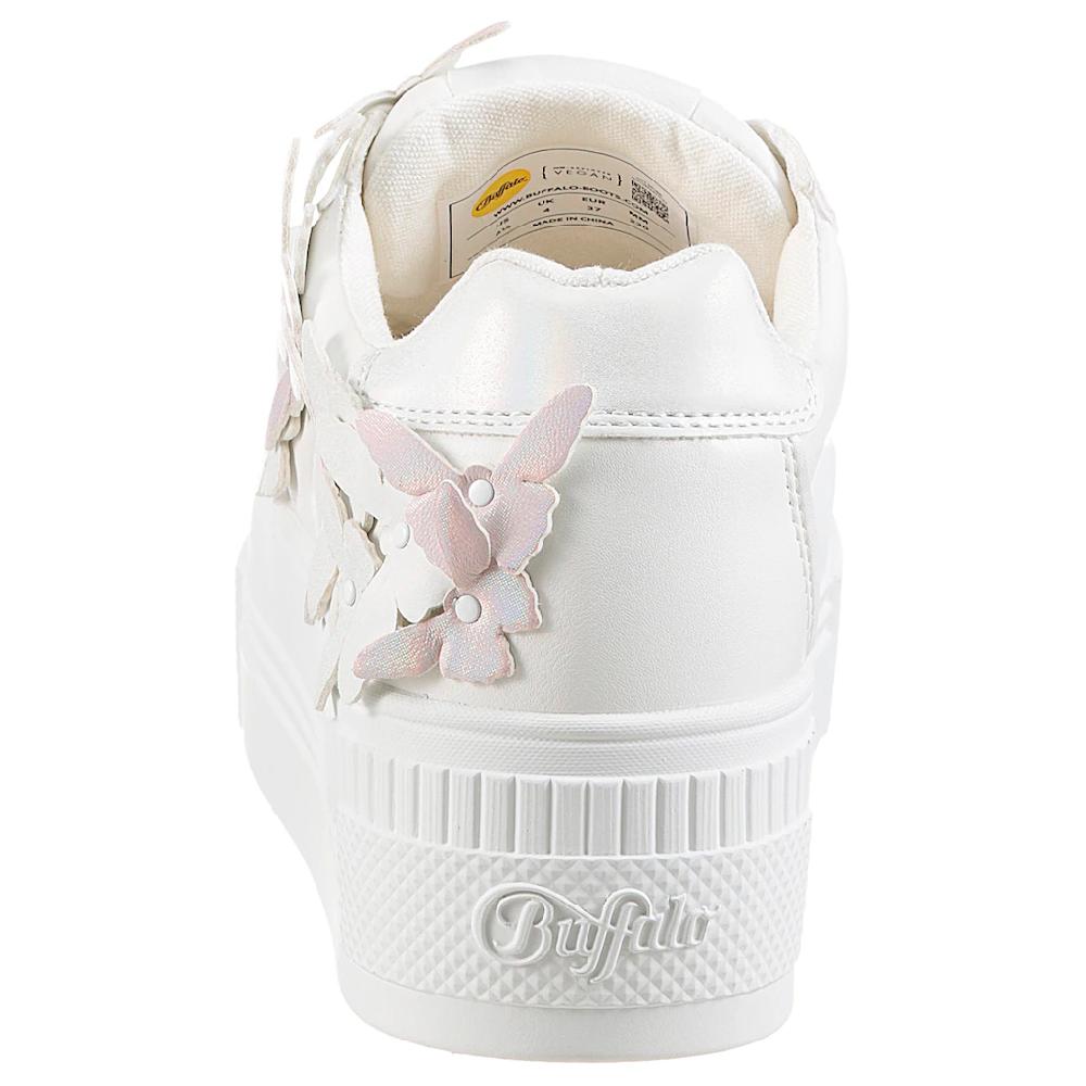 Buffalo Plateausneaker »PAIRED BUTTERFLY« Schnürschuh Freizeitschuh Halbschuh Mit Schmetterling-Verzierung