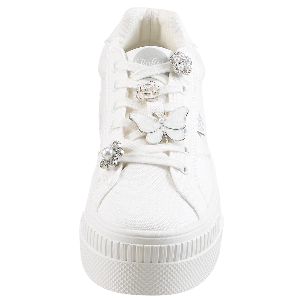 Buffalo Plateausneaker »PAIRED ICE« Schnürschuh Freizeitsneaker Halbschuh Mit Schmuckelementen