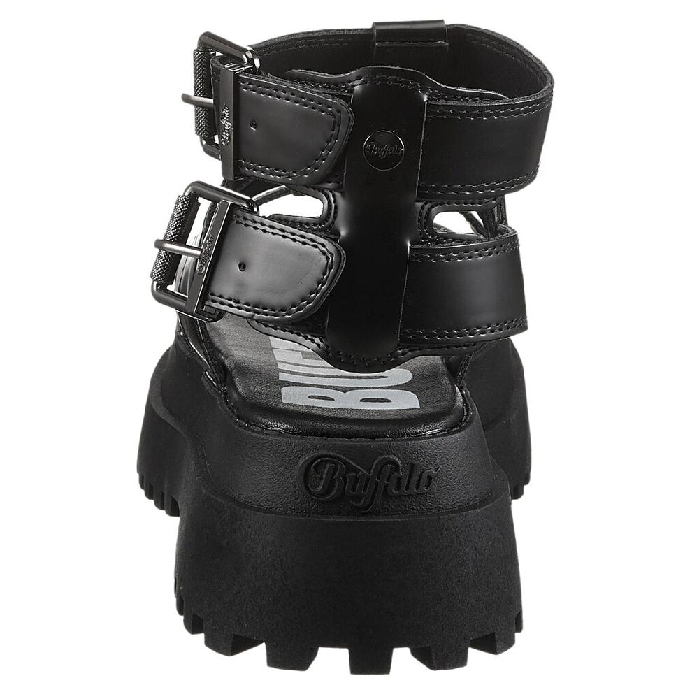 Buffalo Sandalette »PLUTO GLD« Plateausandale Festival-Sandale Mit Verstellbaren Schnallen