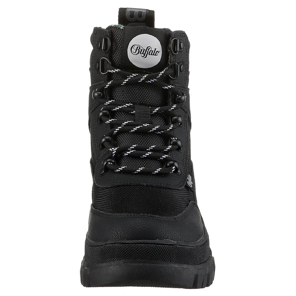 Buffalo Schnürboots »NOVA COM VEGAN« Stiefelette High Top Sneaker Plateauabsatz Mit Memory Foam Kaufen