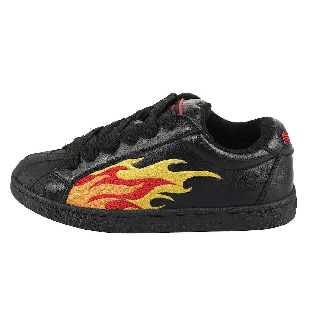 Buffalo Sneaker »LIBERTY« Freizeitschuh Halbschuh Schnürschuh mit Flammen-Motiv ▷ für