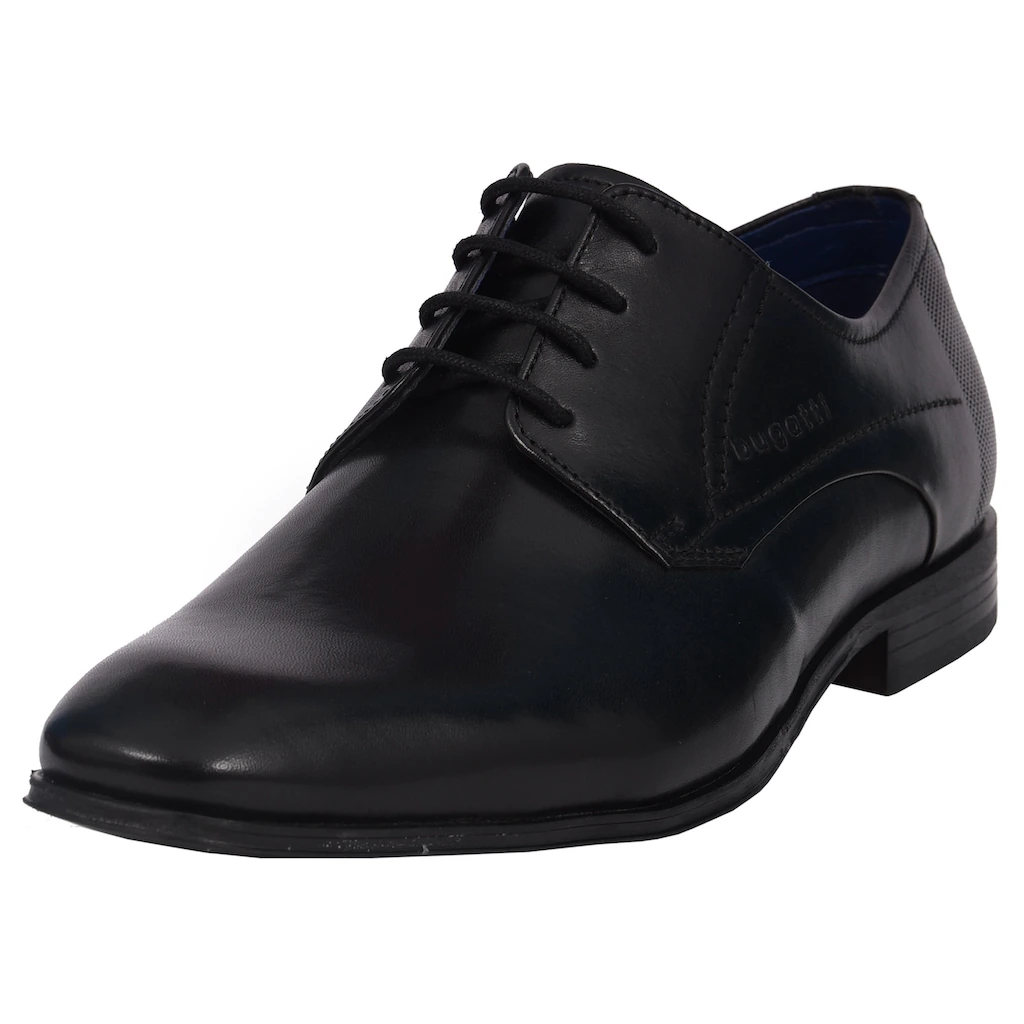 bugatti Schnürschuh Blockabsatz Abendschuh Businessschuh Festtagsschuh Logoprägung ▷ für