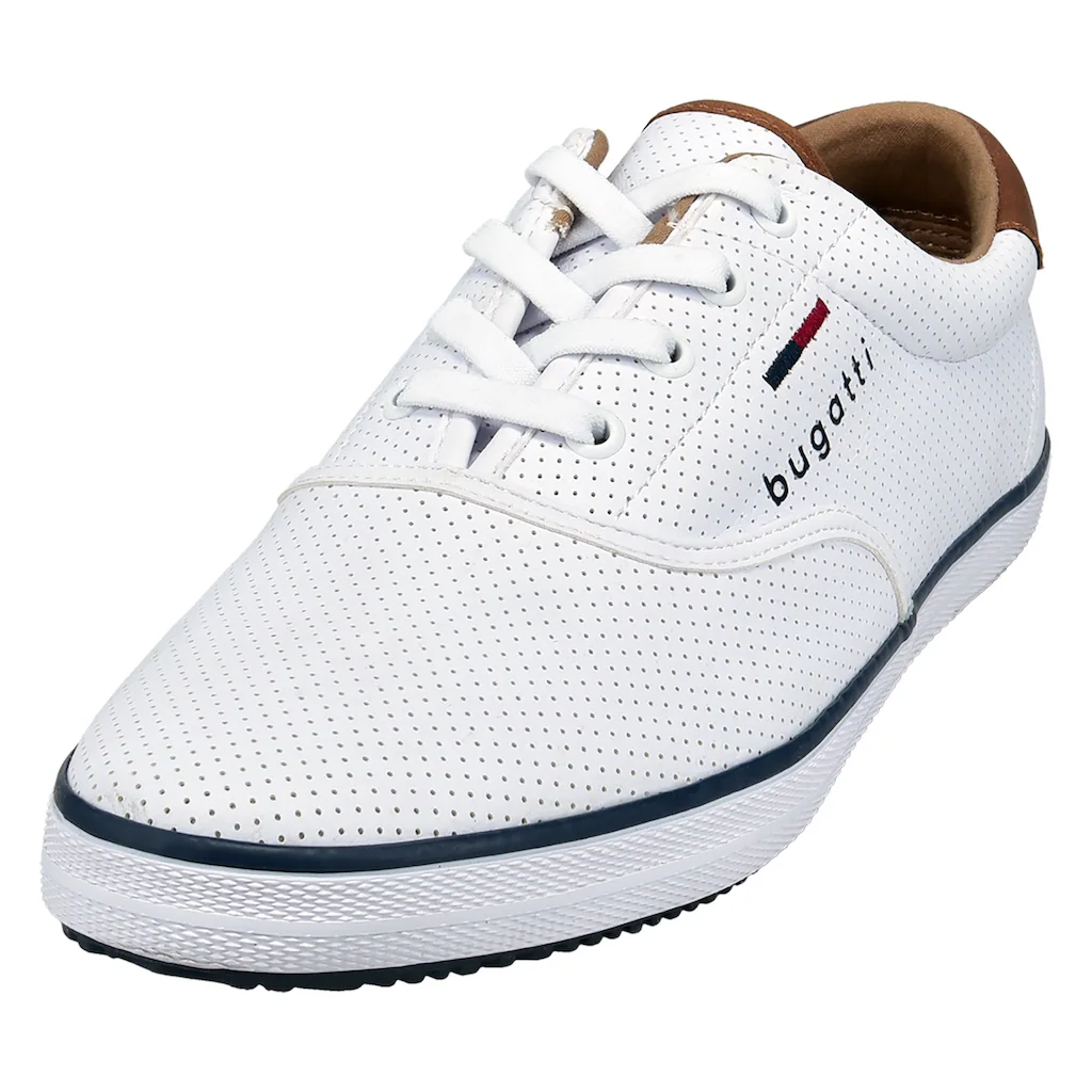 bugatti Slip-On Sneaker Freizeitschuh Slipper Halbschuh mit seitlichem Logoschriftzug