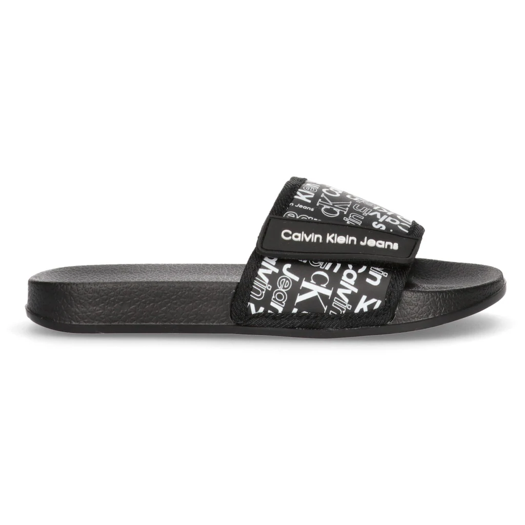 Calvin Klein Jeans Badepantolette »AOP POOL SLIDE« Sommerschuh Schlappen Badeschuh Poolslides mit Logoschriftzügen für bestellen