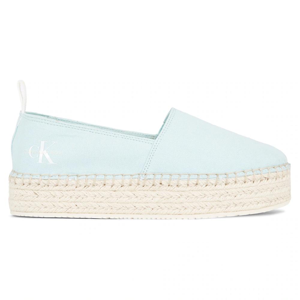 Calvin Klein Jeans Espadrille »PLATFORM ESPADRILLE ML BTW« Sommerschuh Slipper Strandschuh Mit Jute Plateausohle