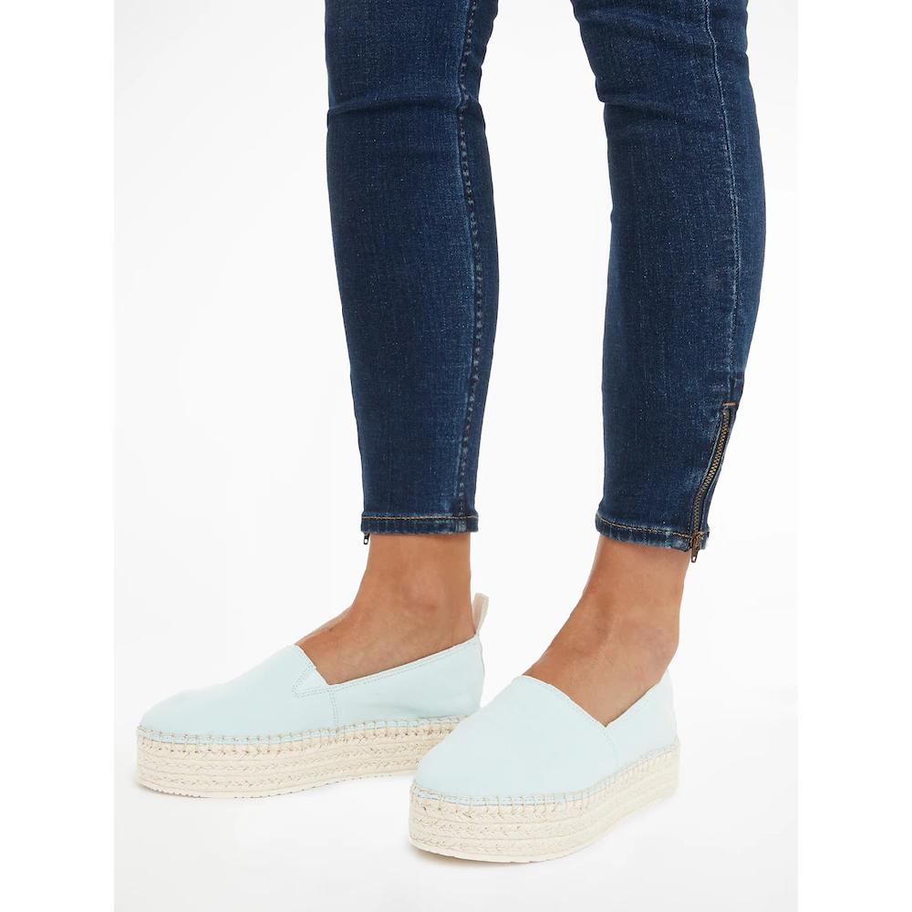 Calvin Klein Jeans Espadrille »PLATFORM ESPADRILLE ML BTW« Sommerschuh Slipper Strandschuh Mit Jute Plateausohle