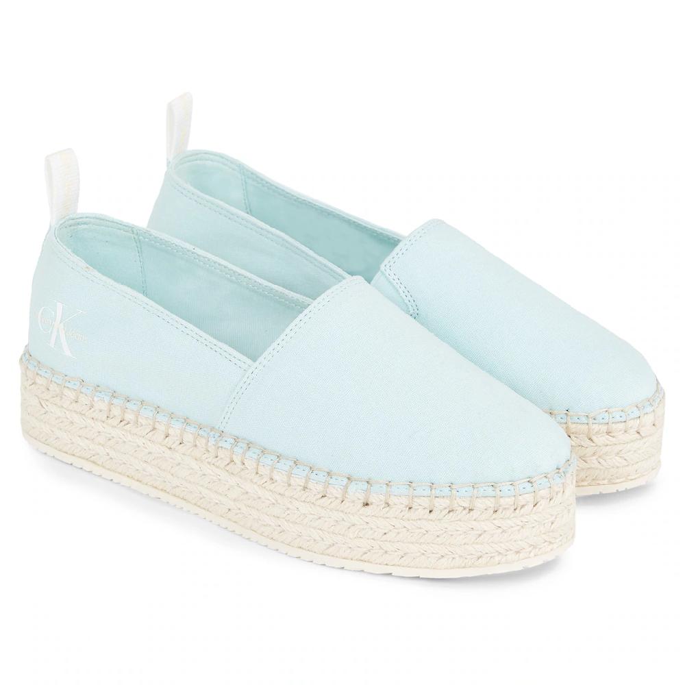 Calvin Klein Jeans Espadrille »PLATFORM ESPADRILLE ML BTW« Sommerschuh Slipper Strandschuh mit Jute Plateausohle